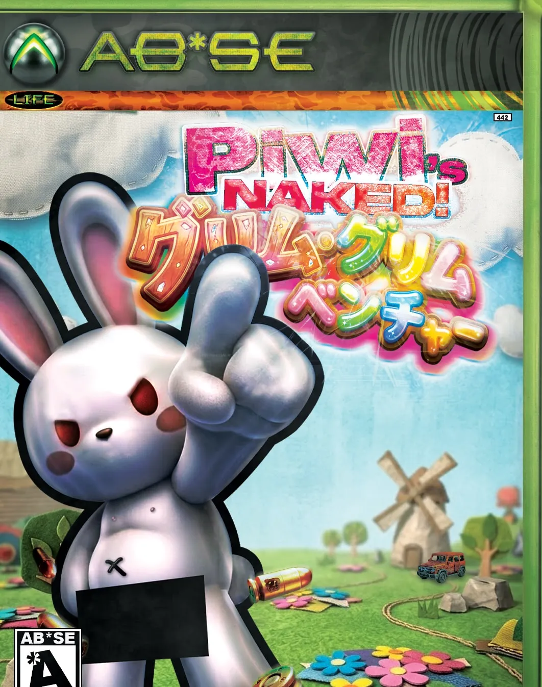Piwi's NAKED!: portada parodia de videojuego